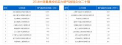 2016“中国烟气治理环保企业三十强”榜单揭晓