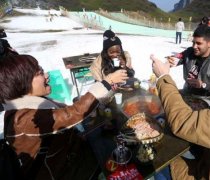 雪地火锅，吃的是个嗨！