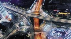 渝北立交夜景 星光连城溢彩如画