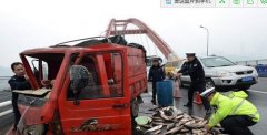 三轮车侧翻500斤鱼撒一地 交巡警帮忙捡了20分钟