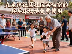 社区公益 | 九龙湾社区社区活动室的乒乓球场地免费使用